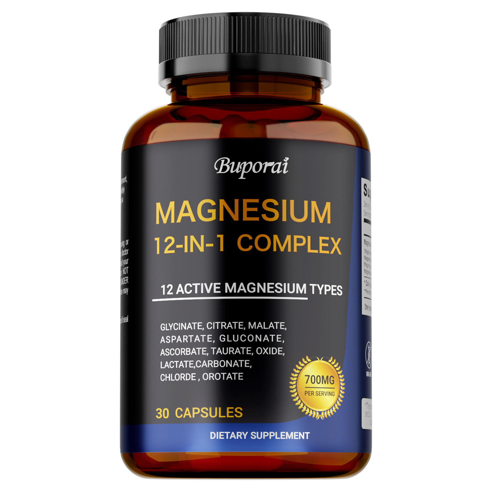 Magnesium 12-in-1 Complex – Glycinate, Citrate, Supports Sleep, Muscles, Nerves