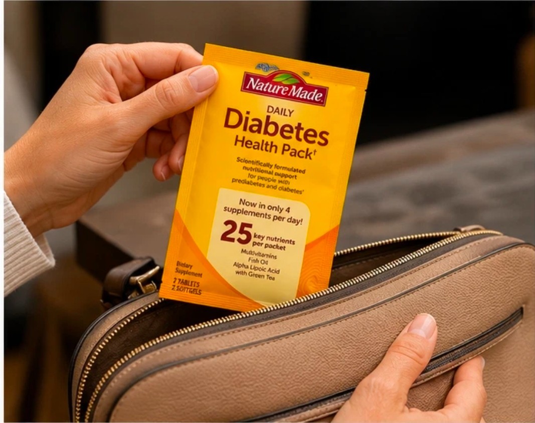 New Sealed Nature Made Daily DIABETIC Health Pack 60 Packets 60 Day Supply