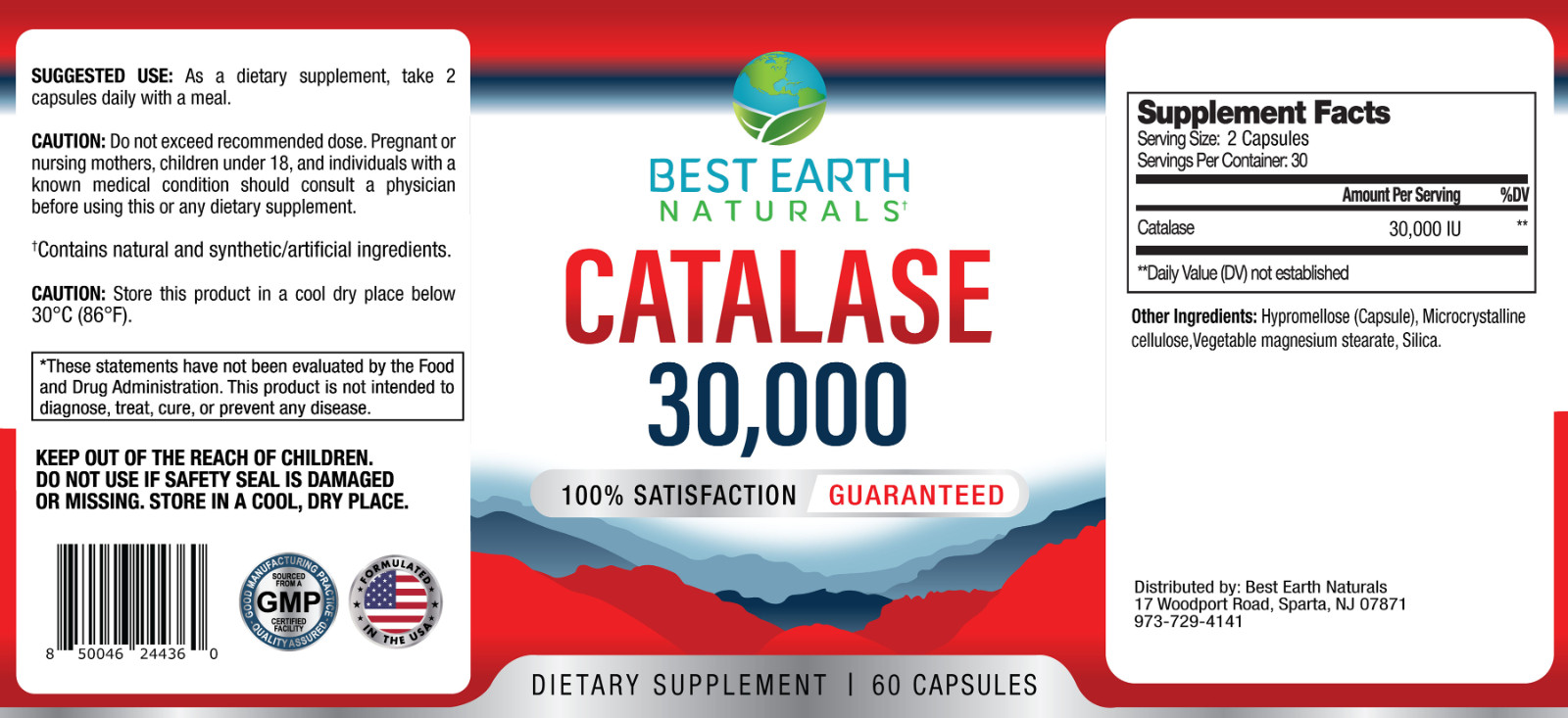 Catalase 30000 by Best Earth Naturals Buy 2 Get 1 FREE 3 Pack