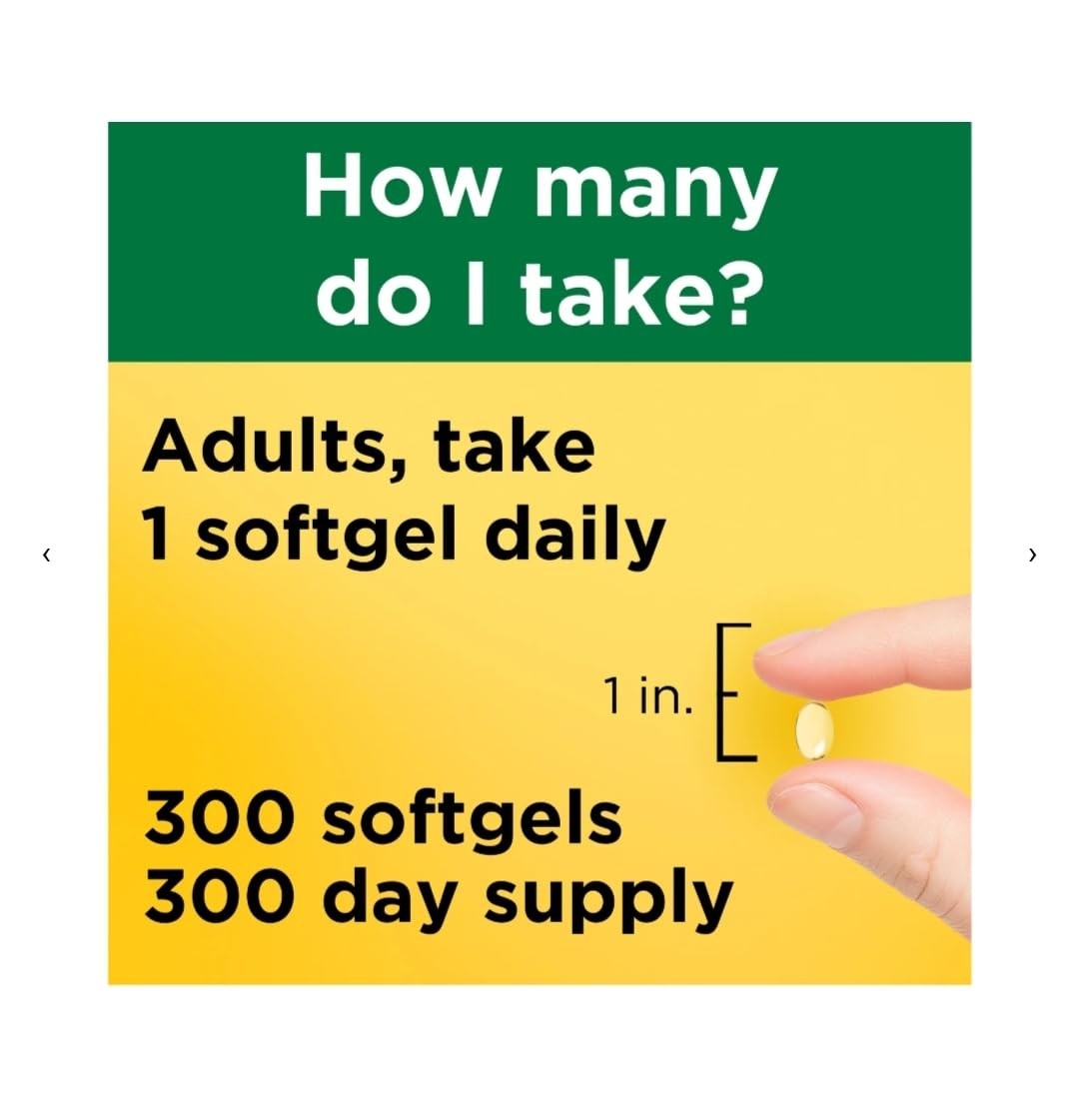 Nature Made Vitamin D3 1000 IU 300 Softgels Immune Bone Muscle Health Support