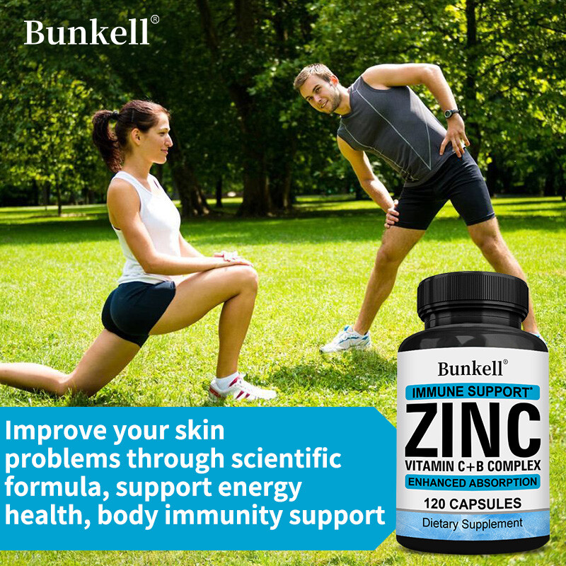 Vitamin C & Zinc Capsules 100mg Complex Supplement Vegetarian 30/60/120 Capsules
