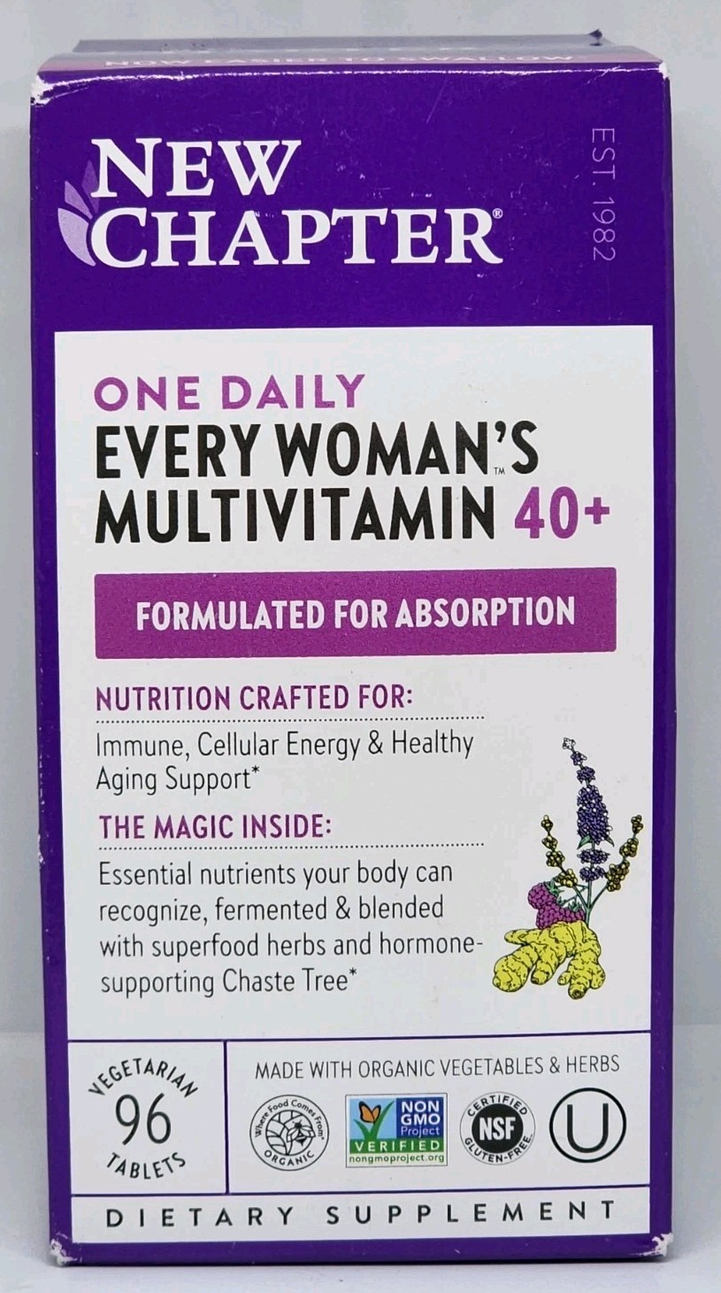 New Chapter One Daily Every Woman’s Multivitamin 40+ 96 Tablets New Exp. 04/2026