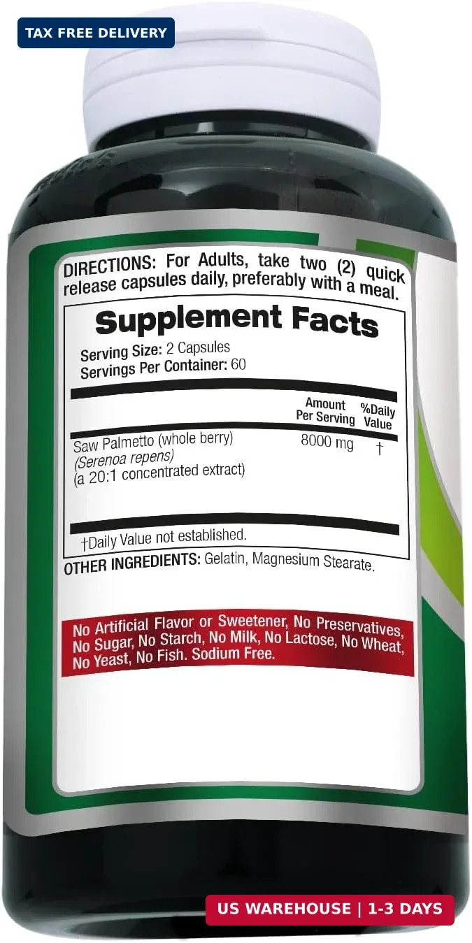 FITO MEDIC’S Labs Saw Palmetto Capsules 120 Count – Herbal Supplement for Men’s