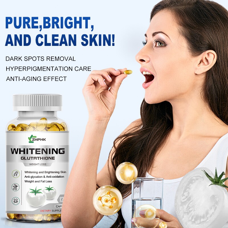 500mg L-Glutathione Capsule Anti Aging Skin Whitening White Tomato Supplement