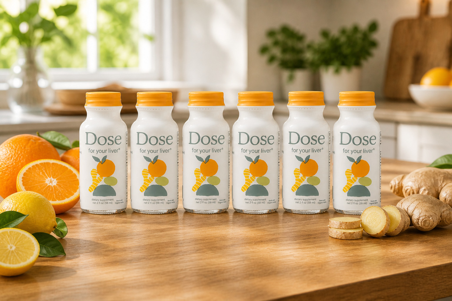 6 Pack DOSE For Your Liver Support Supplement Cleanse Shot 2oz Organic