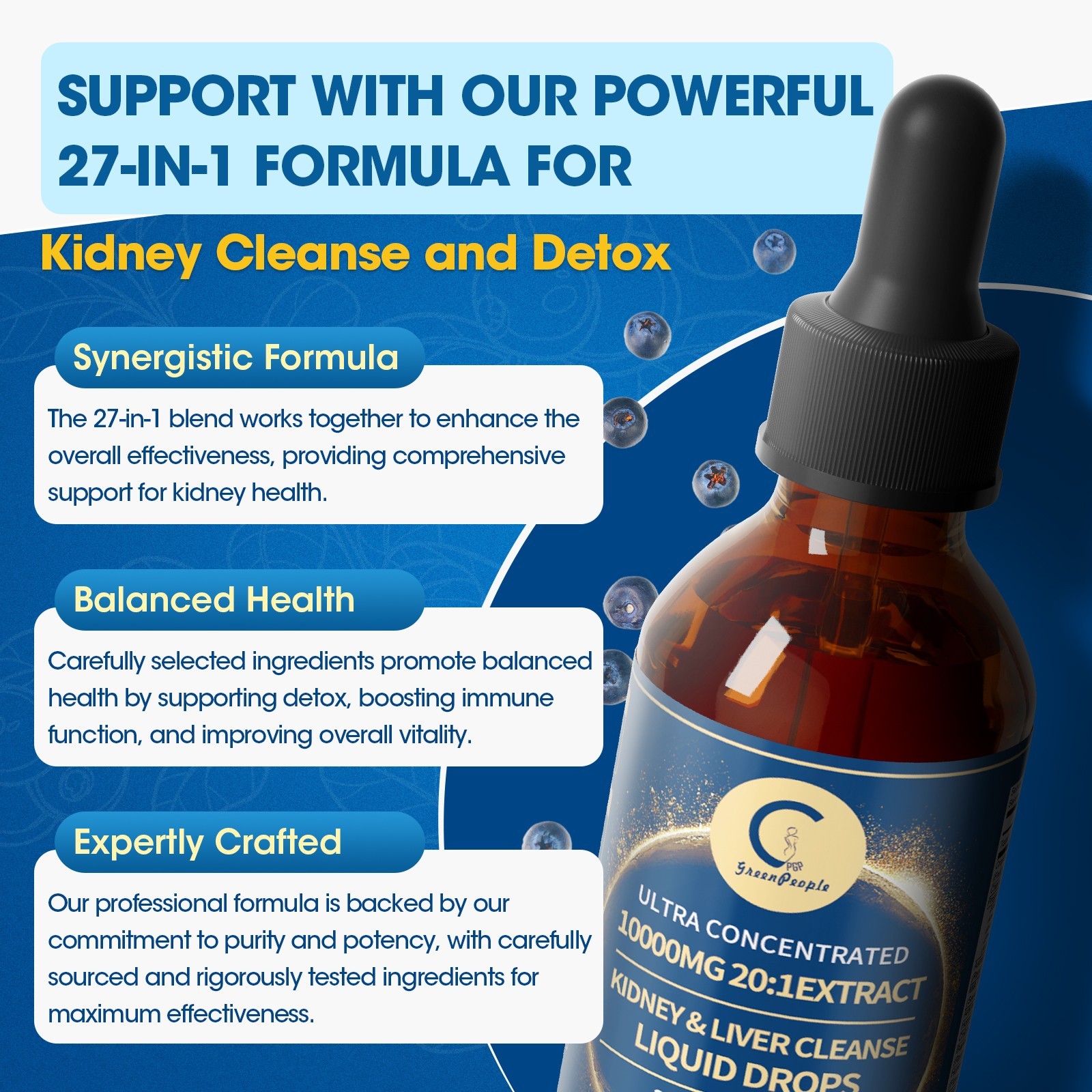 2x Kidney Cleanse Detox & Repair Supplement Natural Non-GMO Herbal Extract Drop