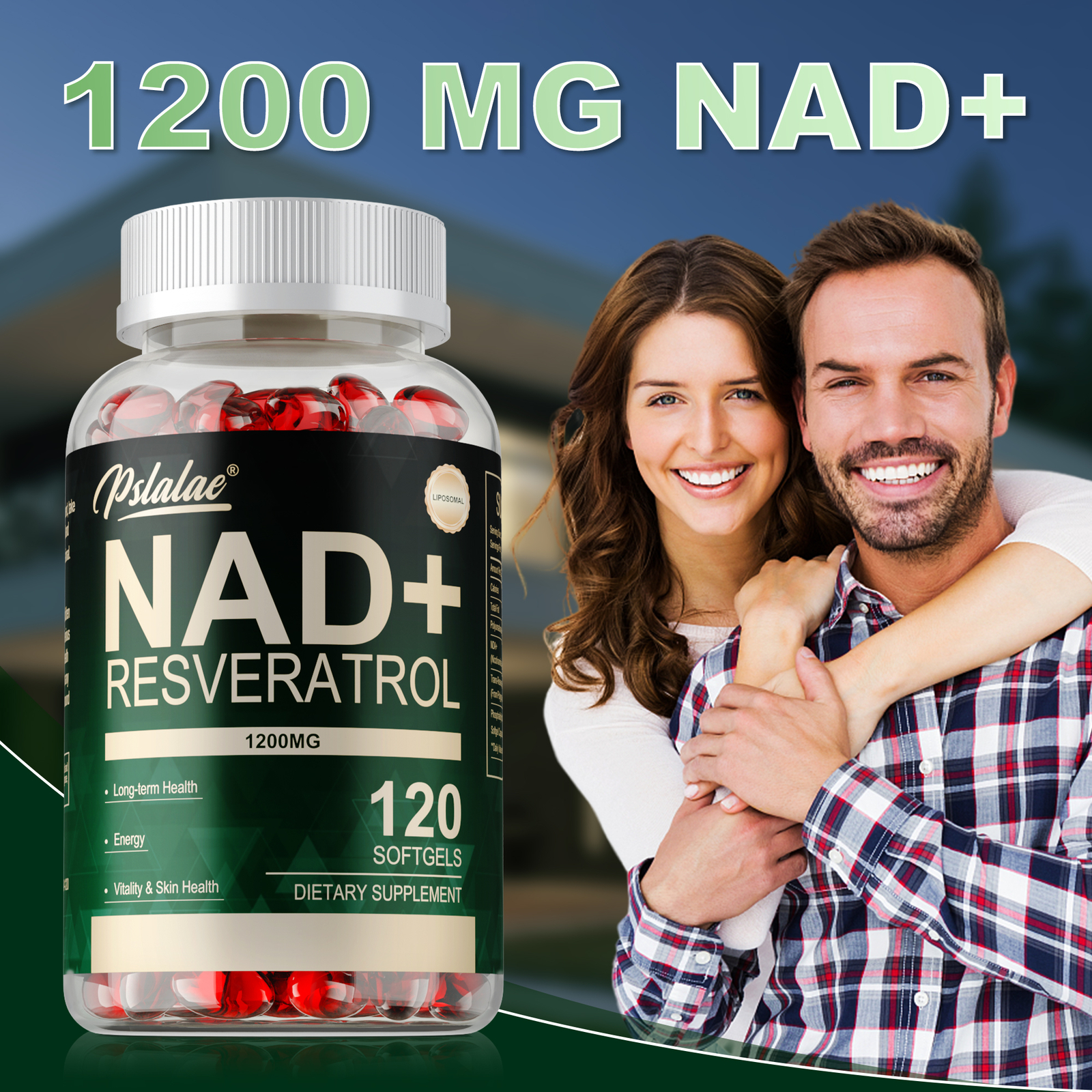 NAD+Resveratrol – Supports Cellular Energy, Anti-Aging, Focus, Skin Health