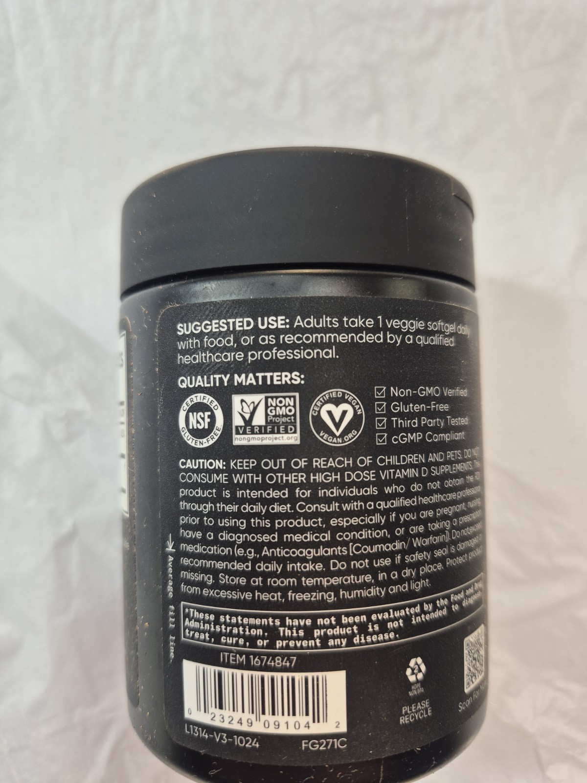 Sports Research D3 + K2 5000 IU 160 Softgels Vegan MK-7 Plant Based New Sealed