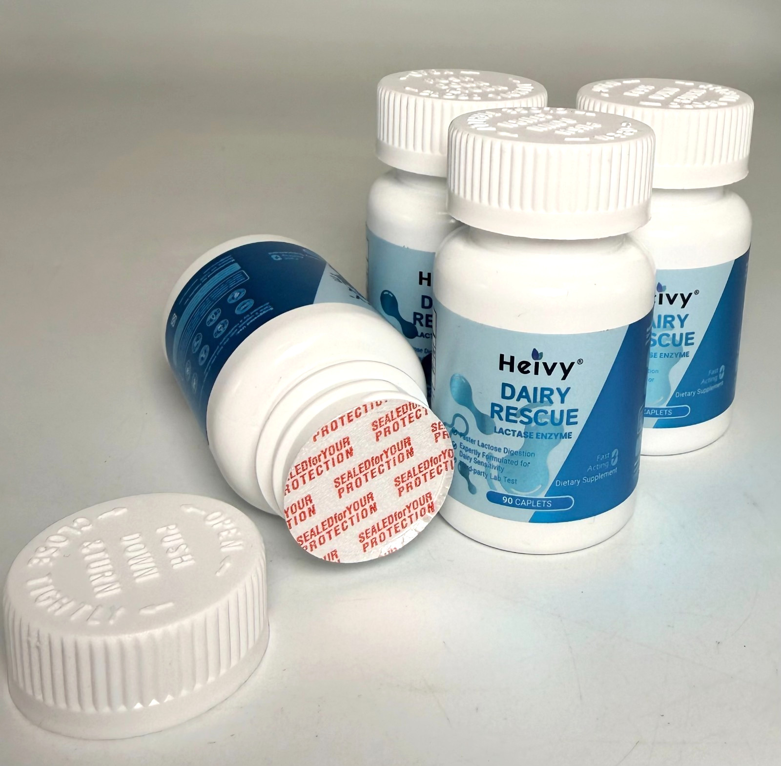 4 Pack Heivy Pure Lactase Enzyme 9000 FCC Dairy Relief – 360 ct *EXP 08/2028*