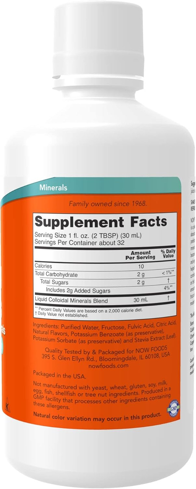 Supplements, Colloidal Minerals Liquid, Plant Derived, Essential Trace Minera…