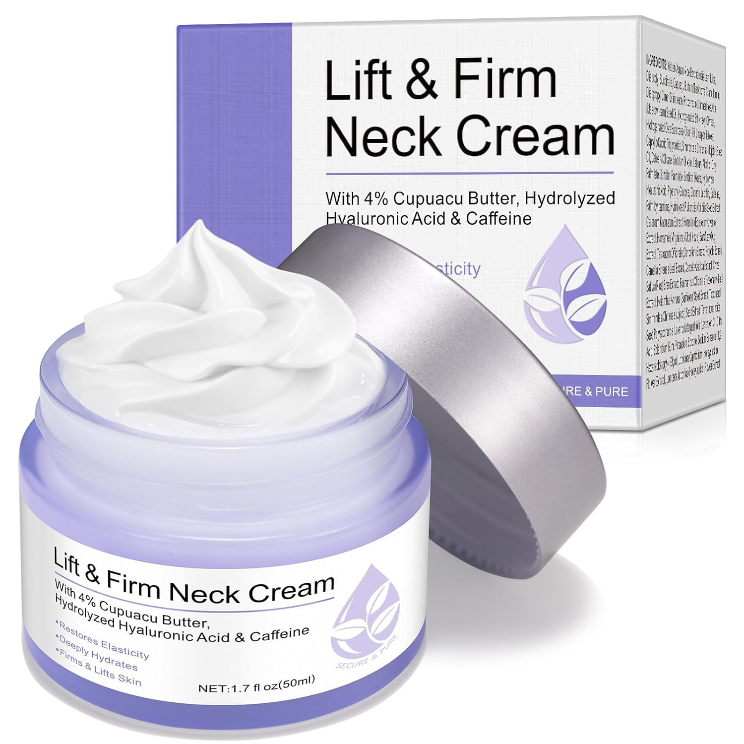 2024 New Pure Neck Firming Cream, Anti-Aging Tighten & Lift Neck Cream, Chest Ne