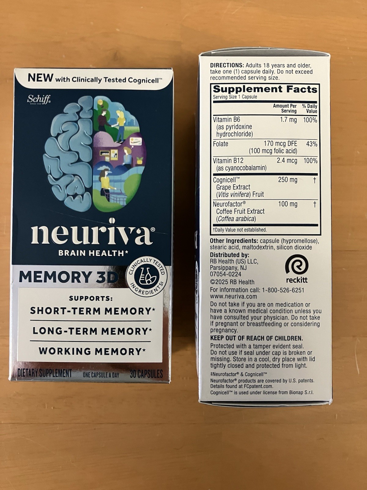 2-Pk New Neuriva Brain Health Memory 3D – 60 total Caps *SHIPS FREE* Exp.02/2028