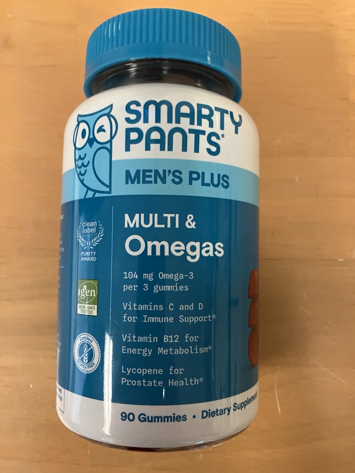 SmartyPants Men’s Plus Multi & Omegas Gummies 90ct Omega-3 Vitamin C, D, B12.