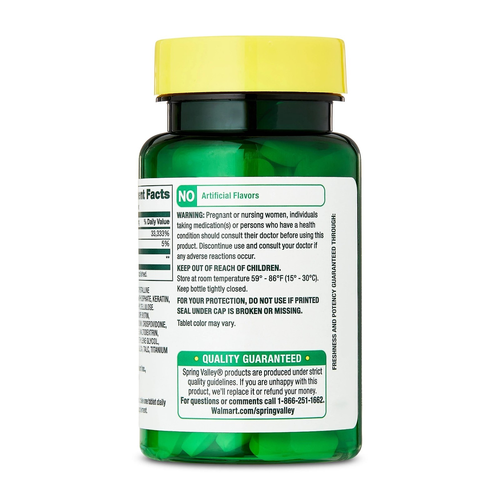 Spring Valley Extra Strength Biotin plus Keratin Tablets, 10000 Mcg, 60ct. pak 2