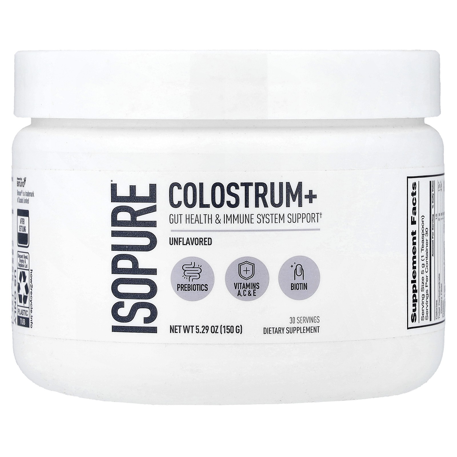 Colostrum+, Unflavored, 5.29 oz (150 g)