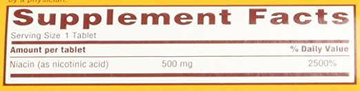 Rugby Niacin 500mg Tablets 1000ct – Exp Date 04-2026