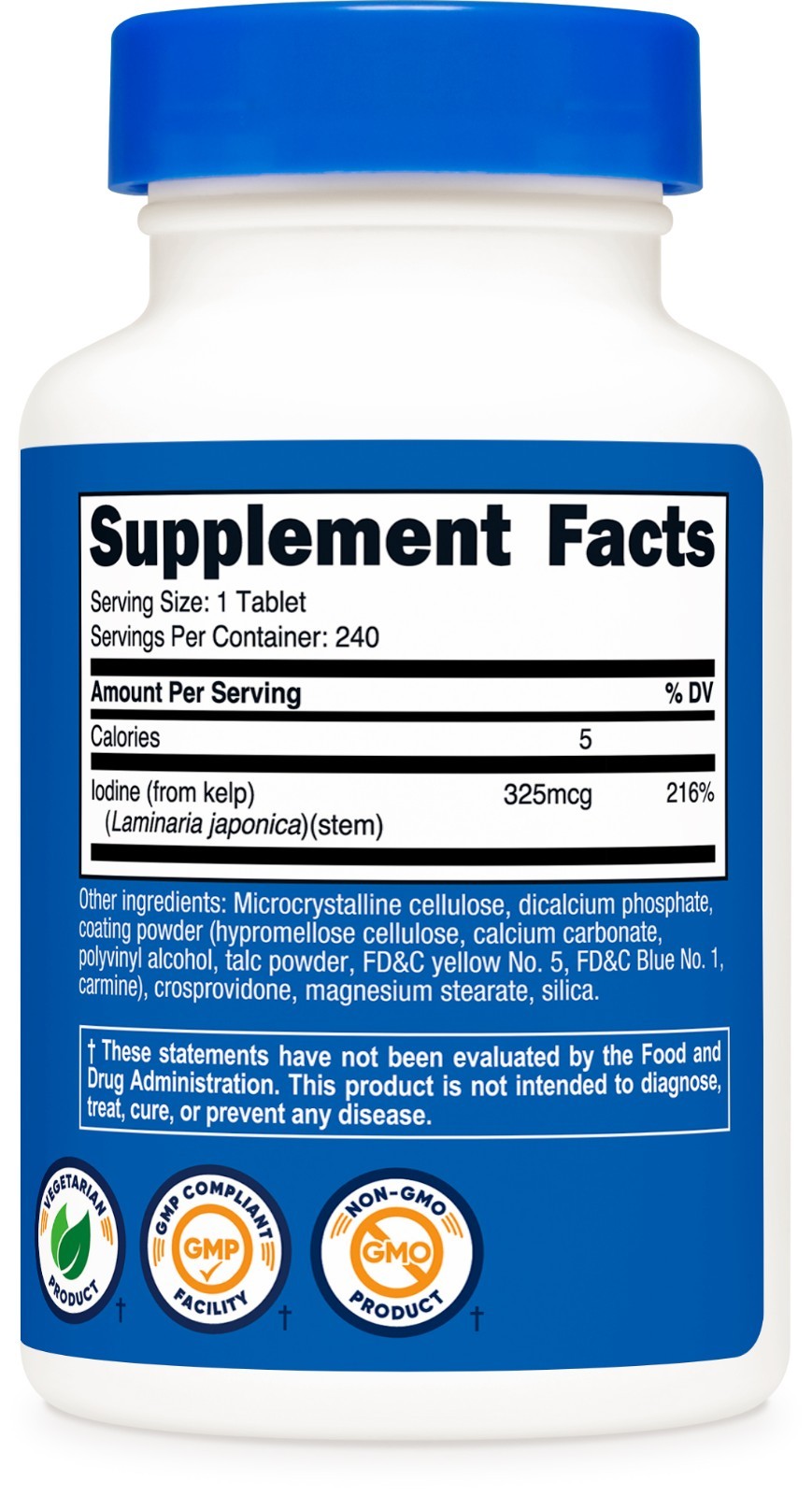 Nutricost Kelp Tablets, 325mcg of Iodine, 240 Tablets – Non-GMO, Gluten Free