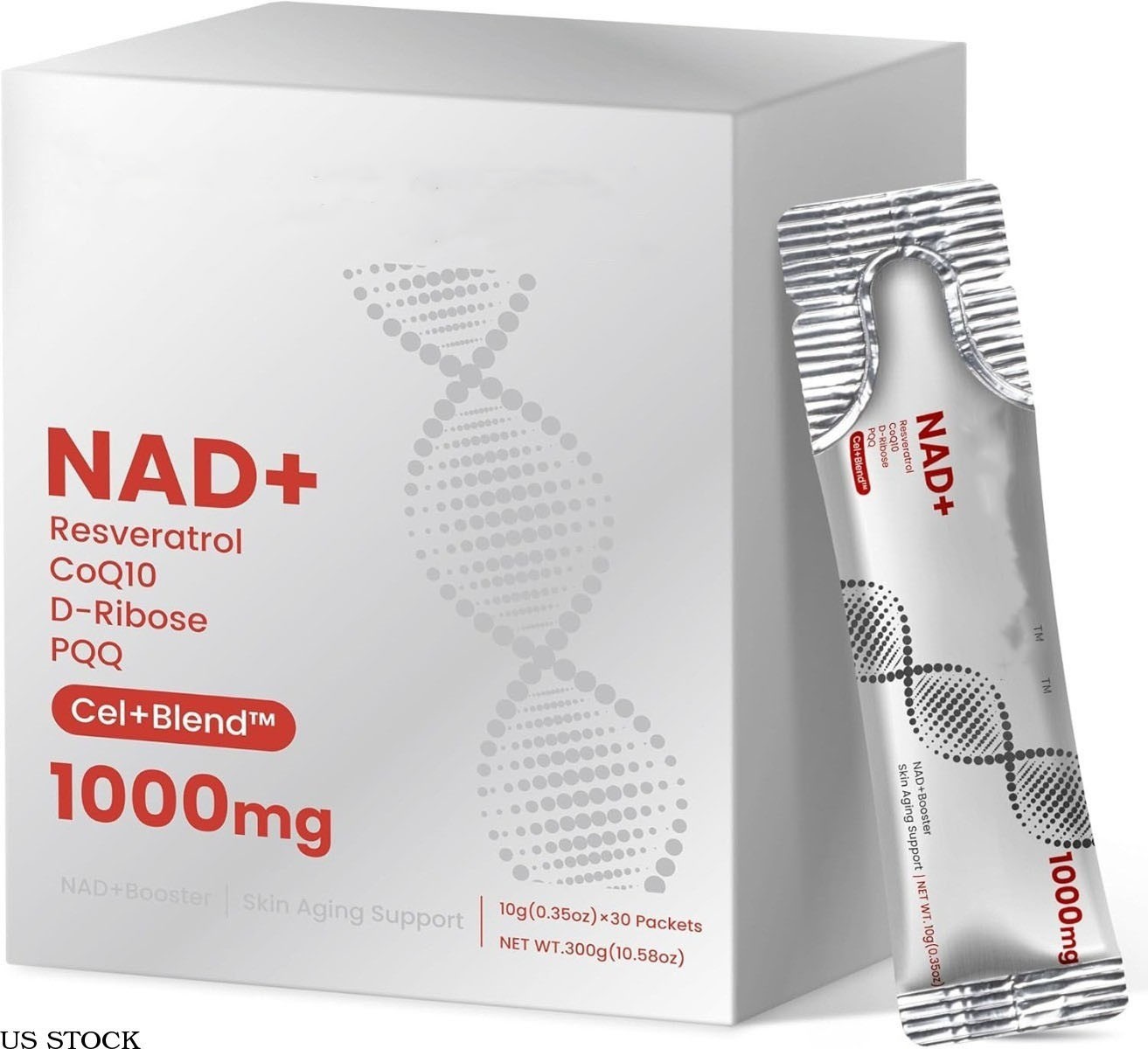 NAD+ 1000mg Liquid Packets Supplement – Premium Nicotinamide Riboside