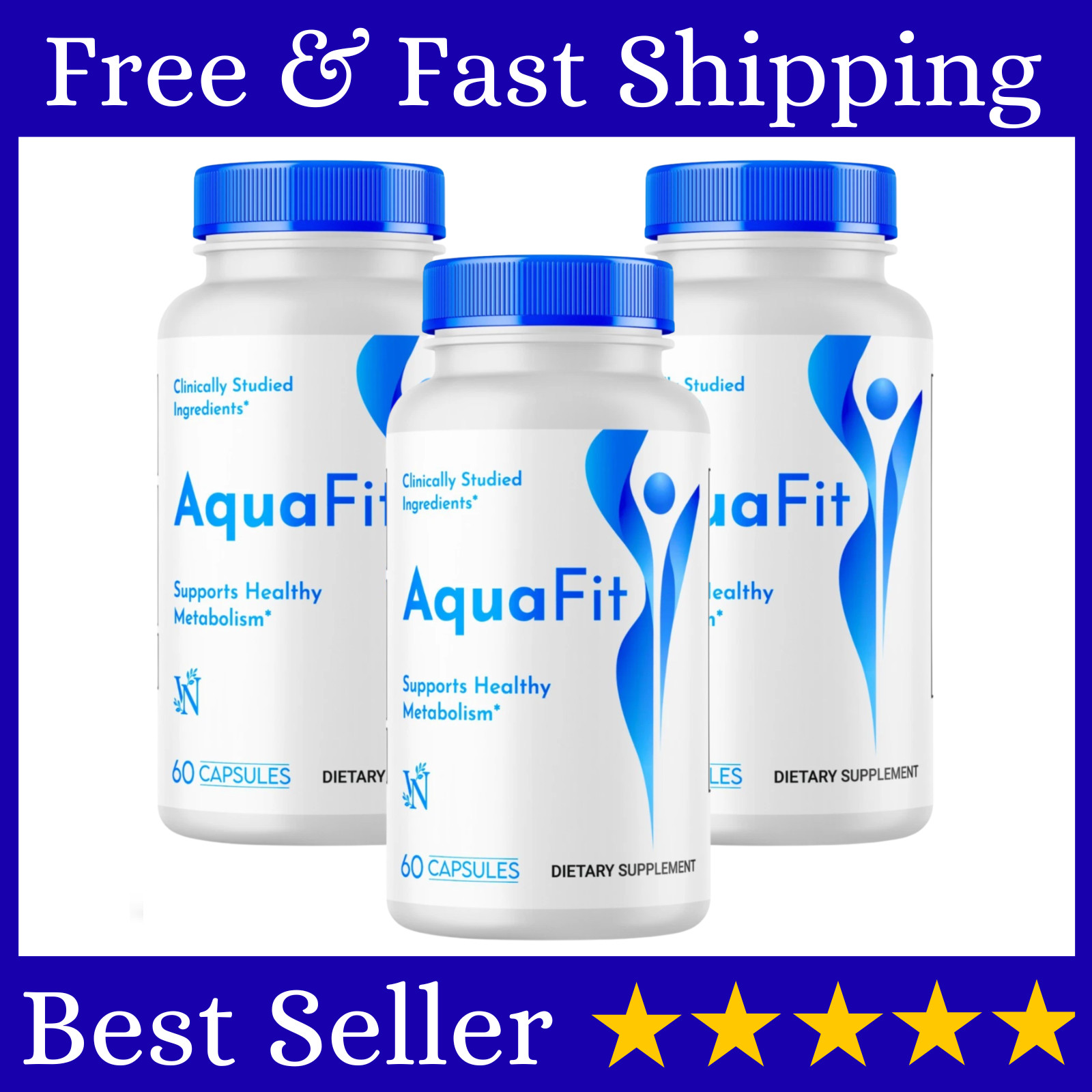 Aquafit Weight Loss Pills, Aqua Fit Capsules for Healthy Metabolism 3 Pack 180ct