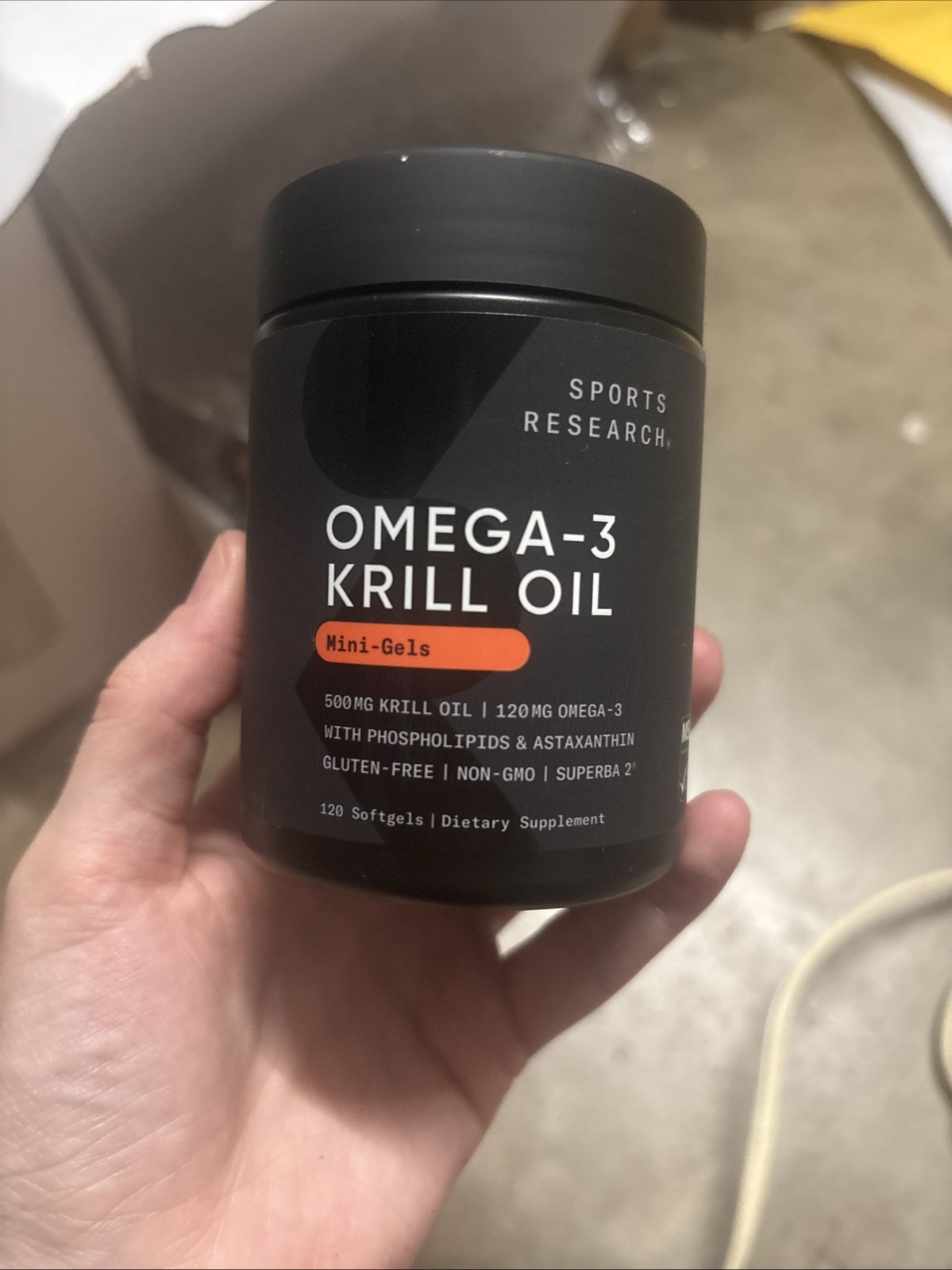sports research omega 3 Krill Oil 120ct New Exp 11/2028