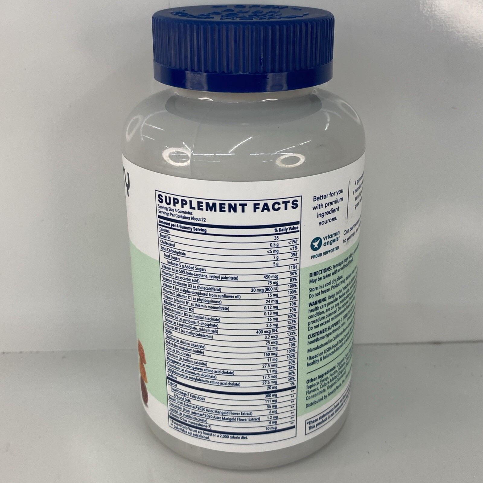 Smarty Pants TEEN GUY formula Multi & Omegas 90 GUMMIES whole body 07/2025