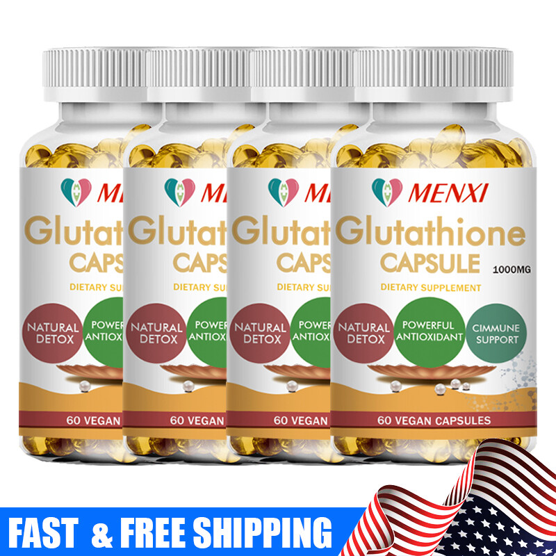 Glutathione Capsules 1000mg Natural Anti Aging Supplement Skin Whitening Pills