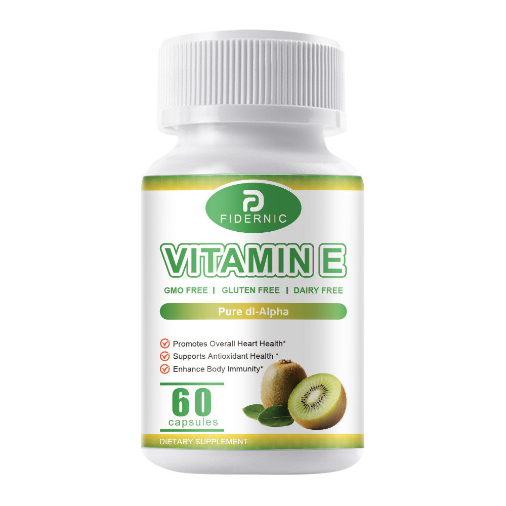 400IU 180mg Natural Vitamin E Capsules Antioxidant Anti-Aging Skin Care，60 pills