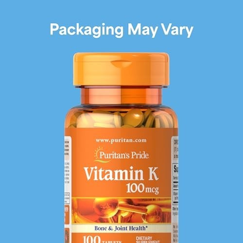 Premium Vitamin K 100Mcg, Dietary Supplement for Bone, Joint, and Blood Clotting