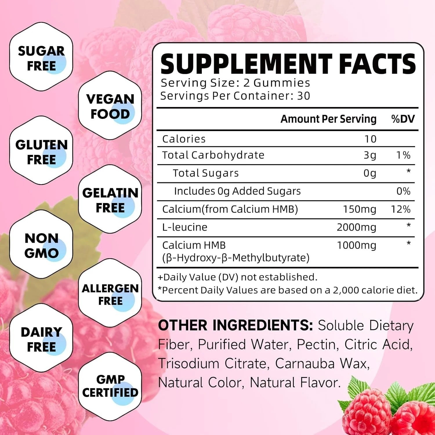 HMB and L-Leucine Gummies, HMB and Leucine Amino Acid for Adults & Elder, for Mu