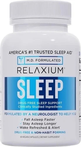 Relaxium Sleep Natural Dietary Supplement for Better Sleep – 60 Capsules ( New )