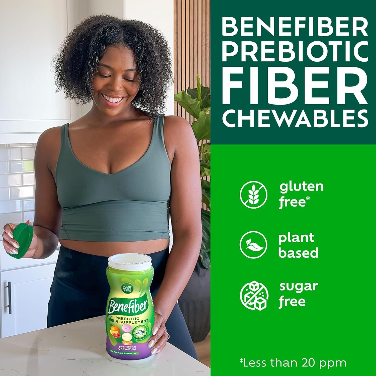 Chewable Prebiotic Fiber Supplement Tablets for Digestive Health, Assorted Fruit