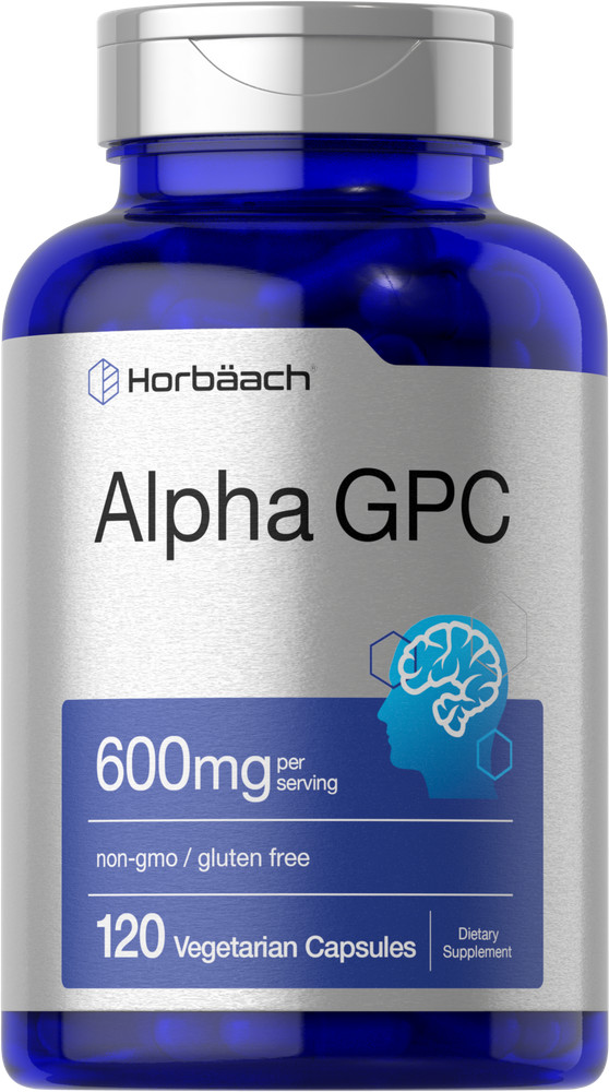 Alpha GPC 600mg | 120 Capsules | Vegetarian, Non-GMO & Gluten Free | by Horbaach