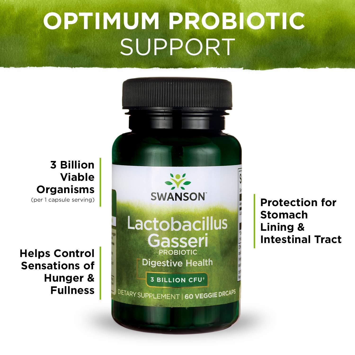 Swanson Lactobacillus Gasseri 3 Billion CFU Digestive Health Fat Metabolism