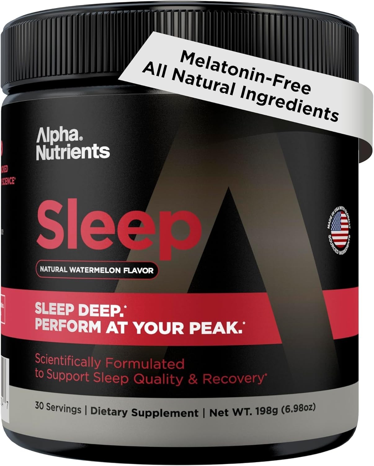 Alpha Nutrients 198g Sleep Powder Watermelon Aid with Magnesium Myo-Inositol