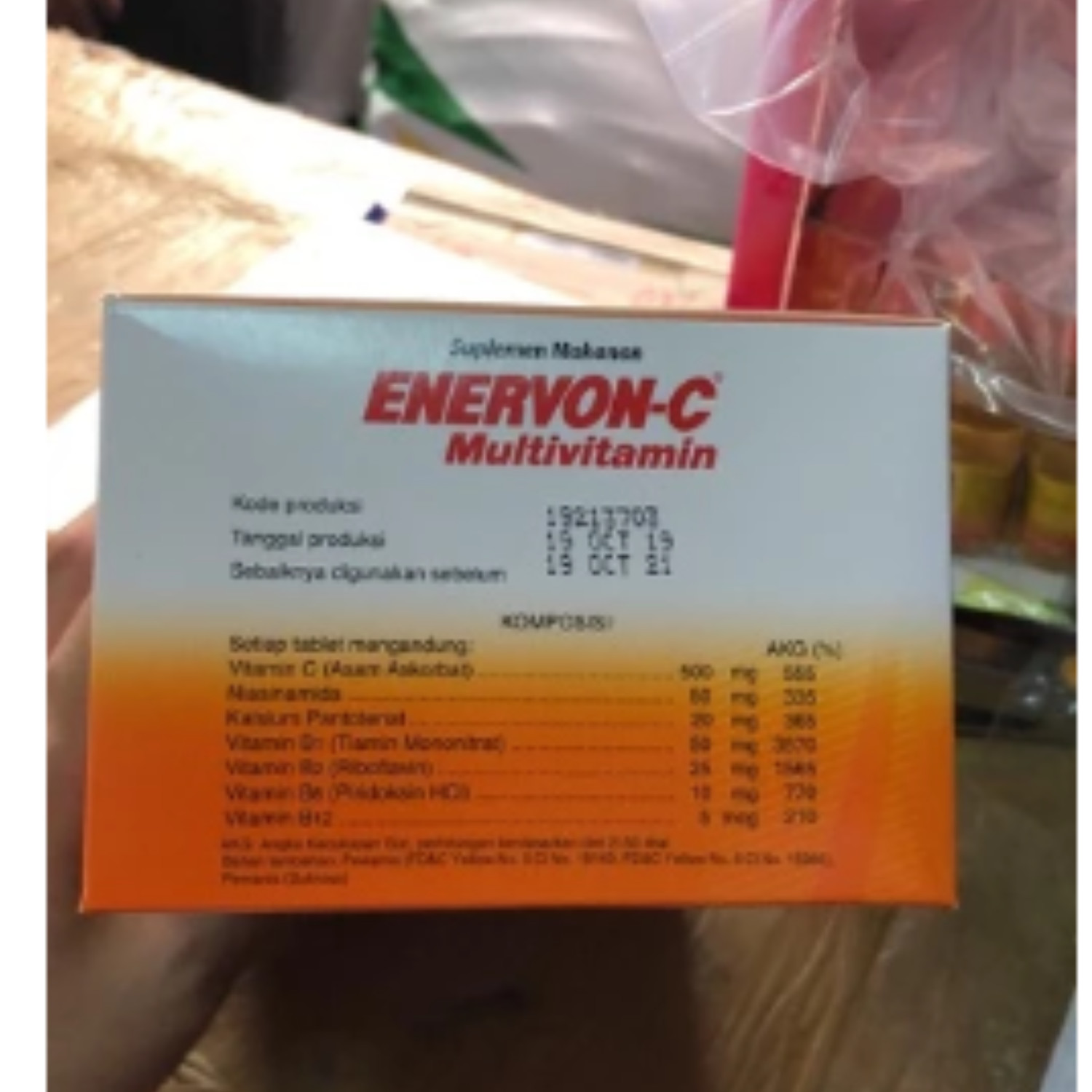ENERVON-C Vit C + Vit B-Complex Increase Energy Immunity (500mg X 100’s)