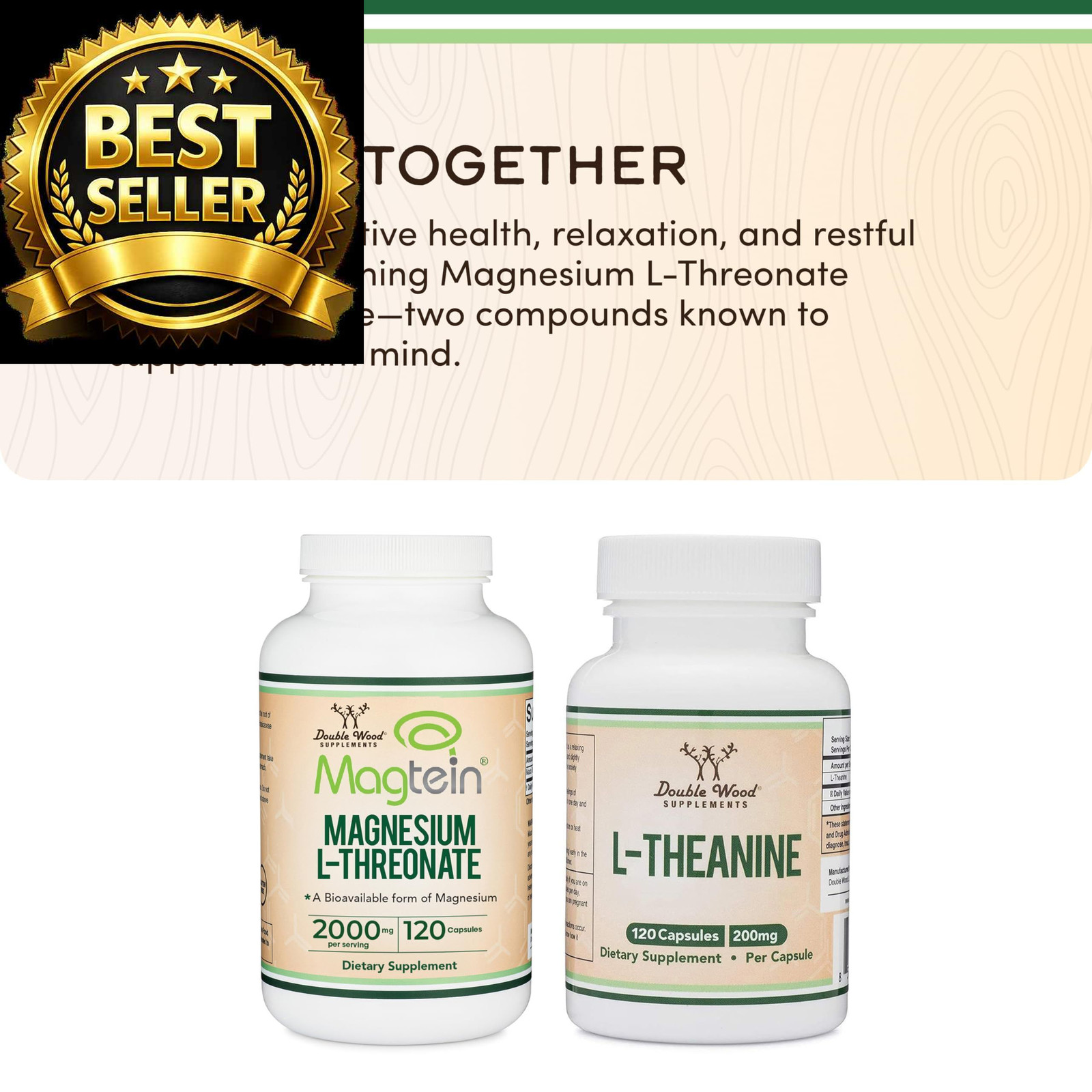 Magnesium L Threonate, Magtein – NSF Certified – Sleep 120 Count (Pack of 1)